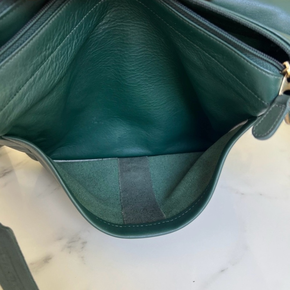COACH Vintage Manhattan Collection Museum Bag 4127 Bottle Green Leather Bag USA - Picture 12 of 16